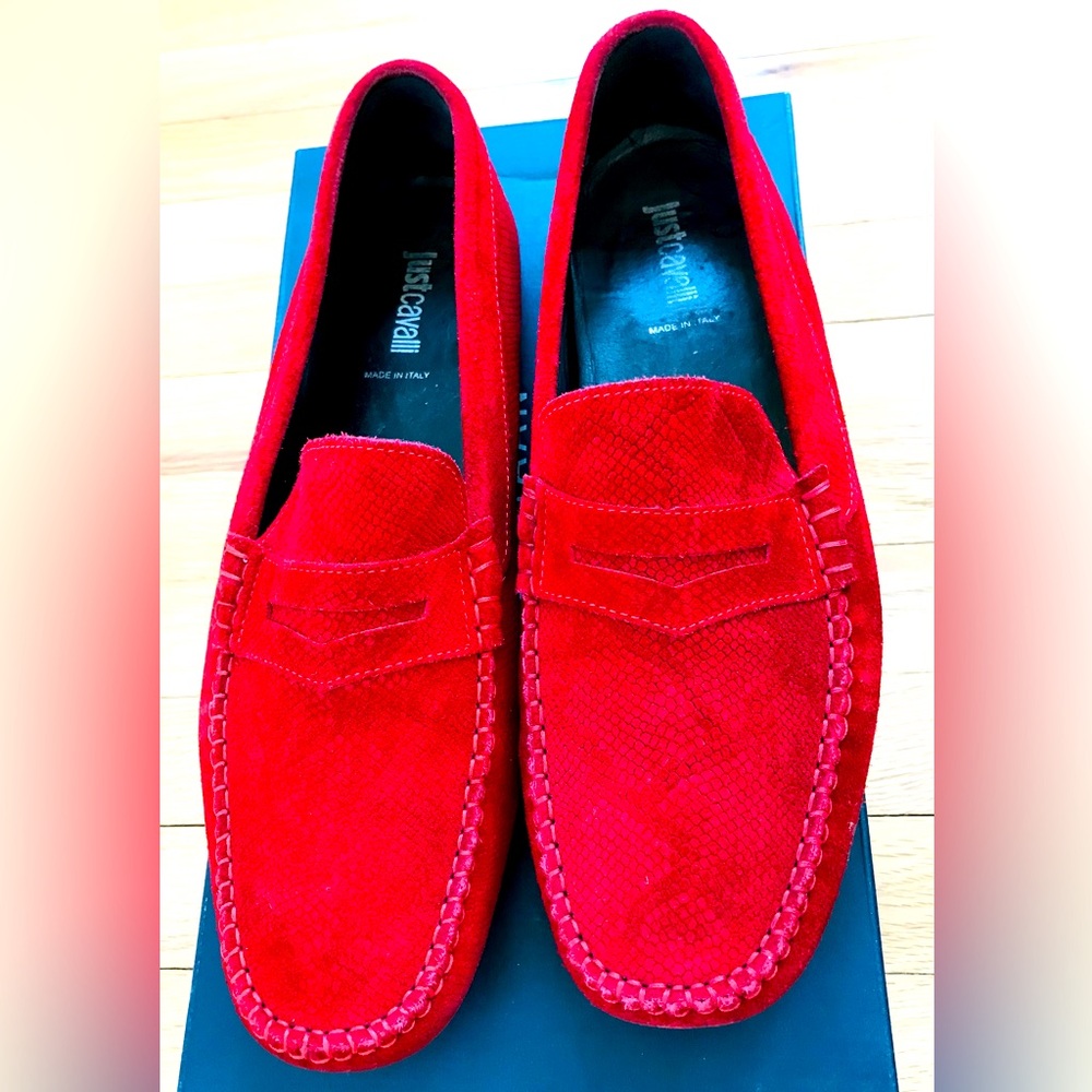 Roberto Cavalli Red Loafers size 43